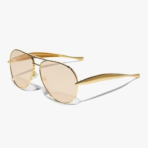 GUVIVI Oversized Gold Aviator Sunglasses for Men & Women, 70s Retro